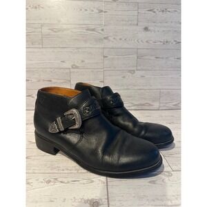 Ariat‎ Womens Black Leather Buckle Ankle Boots Style 16401 Size 7B